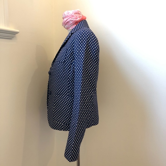 Brand new GAP royal blue Academy blazer in polka dot, US 0, fits XS - Picture 2 of 7